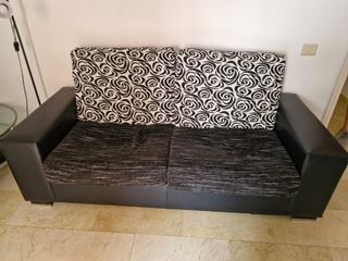 Sofá moderno blanco y negro