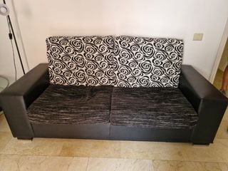 Sofá moderno blanco y negro