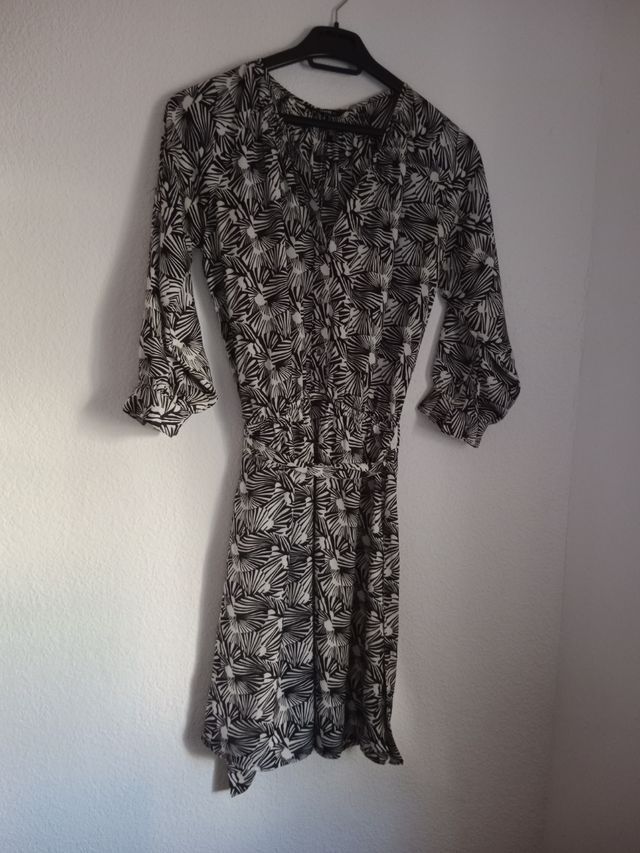 Vestido manga 3/4 estampado talla 40