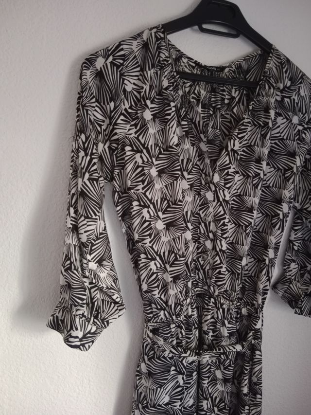 Vestido manga 3/4 estampado talla 40