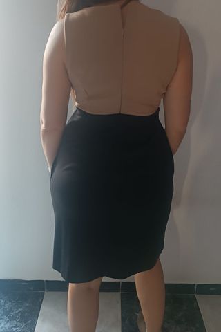 Vestido corto bicolor talla 38