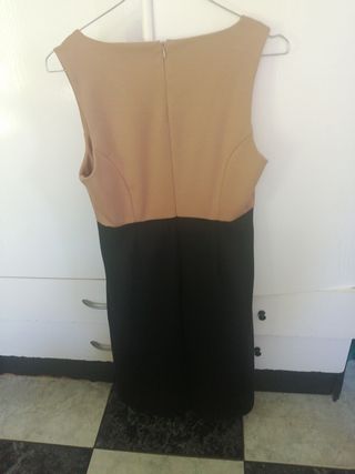 Vestido corto bicolor talla 38