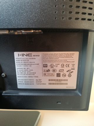 Monitor HNC AG191D Plata/Negro