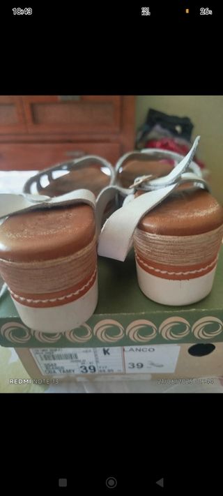 Sandalias Kaola Talla 39 Blancas