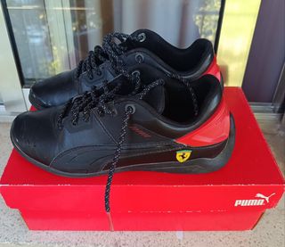 Zapatillas Puma Ferrari Negras y Rojas