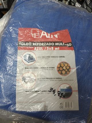 Toldo Reforzado Multiusos Azul 5x8m