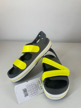 Sandalias Crocs Crocband Cruiser Gris/Amarillo Tal