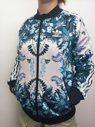 Chaqueta Adidas Floral Azul
