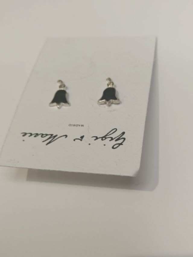 Pendientes Plata Gigi & Marie Flor Negra