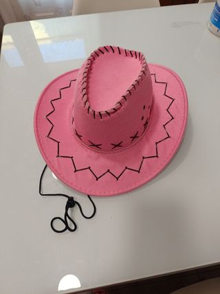 Gorro de cowboy rosa