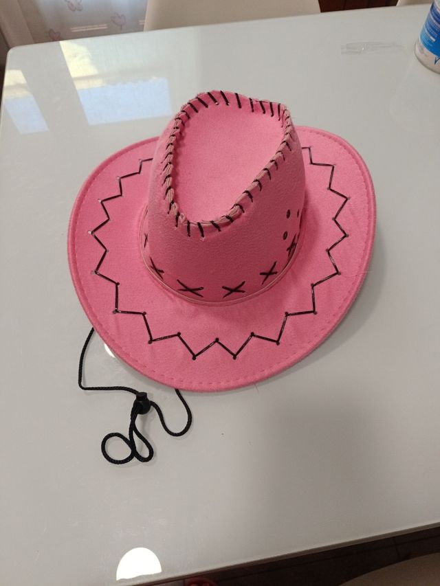 Gorro de cowboy rosa