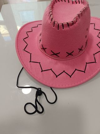 Gorro de cowboy rosa