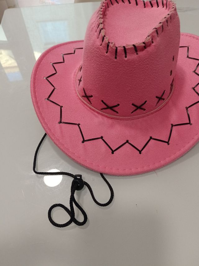 Gorro de cowboy rosa
