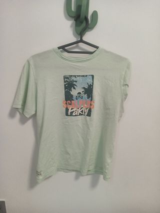 Camiseta infantil verde talla 14