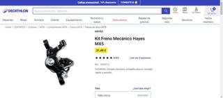 Manetas y Pinzas Hayes MX5 V-Brake