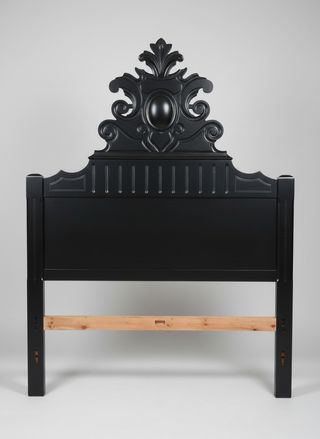 Cabezal cama madera maciza 150cm negro