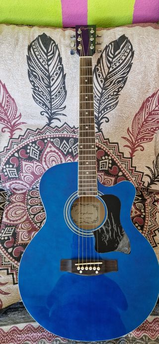 Guitarra Acústica Azul