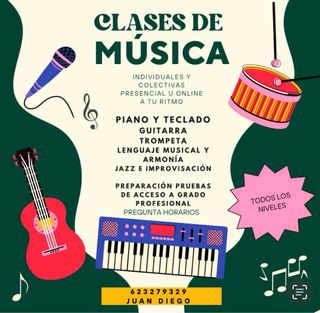 Clases de Música a tu ritmo. presencial u online