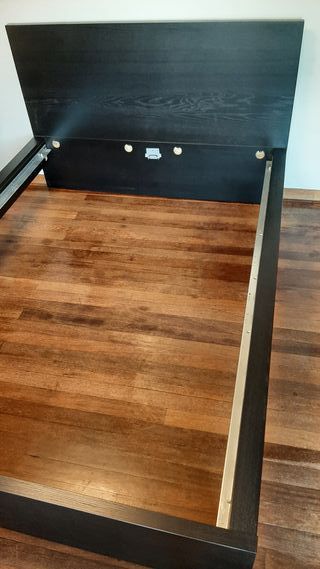 Cama con 4 Cajones Malm Ikea Negra