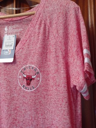 Camiseta Mujer Chicago Bulls NBA Rosa Talla M