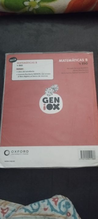 Matemáticas B 4º ESO. Libro del estudiante. GENiOX