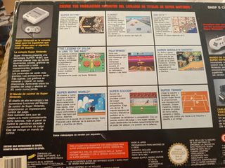 Caja de Super Nintendo Mario World y Star Wars