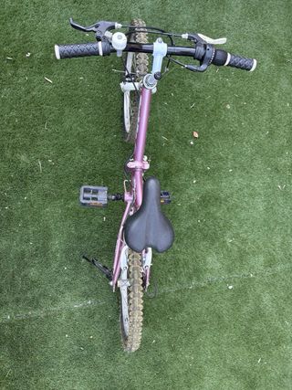 Bicicleta infantil rosa plegable
