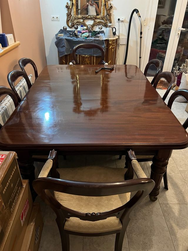 Mesa de comedor y 6 sillas