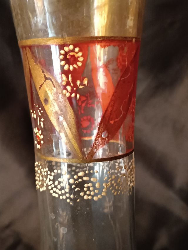 Florero Modernista Cristal Dorado