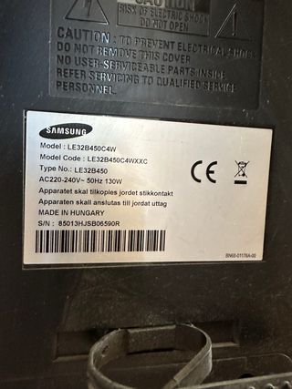 Televisión Samsung Negra