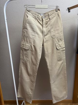 Pantalón cargo ZARA beige