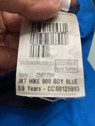 Ropa de montaña infantil azul y multicolor