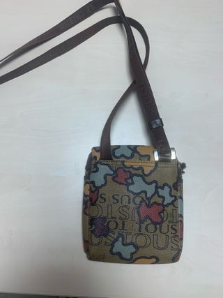 Bolso bandolera Tous beige estampado