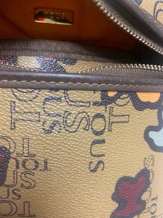 Bolso bandolera Tous beige estampado