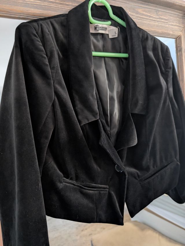 Chaqueta Stradivarius Negra Talla L