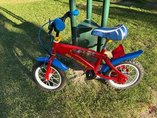 Bicicleta Patrulla Canina Roja y Azul