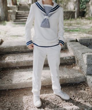Traje marinero niño Amalio Rubio, Lino, T10