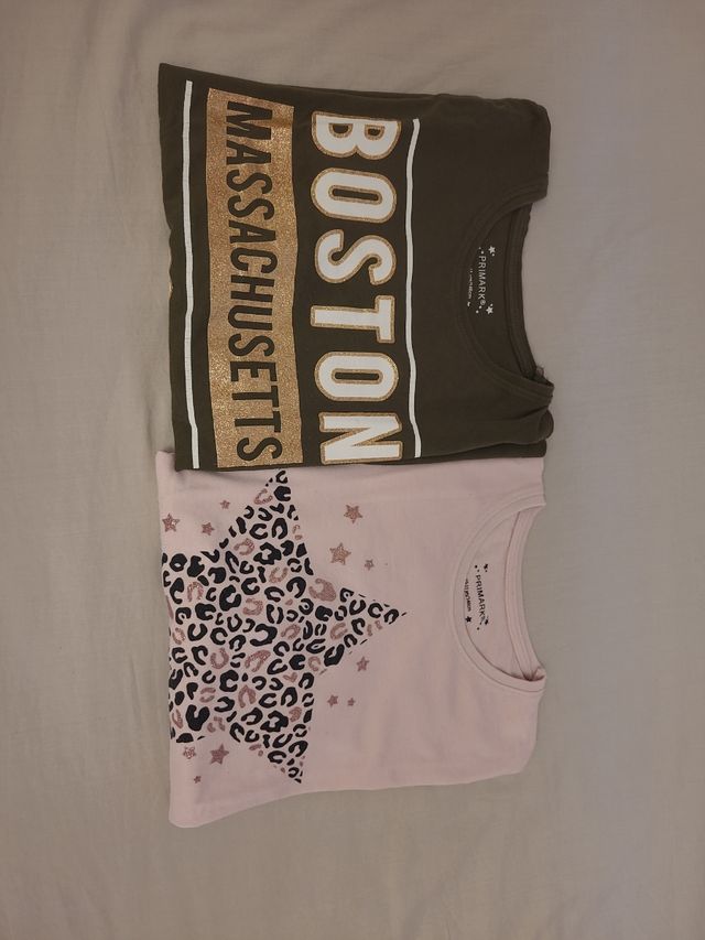 Lote 2 Camisetas Manga Larga Niña Talla 10