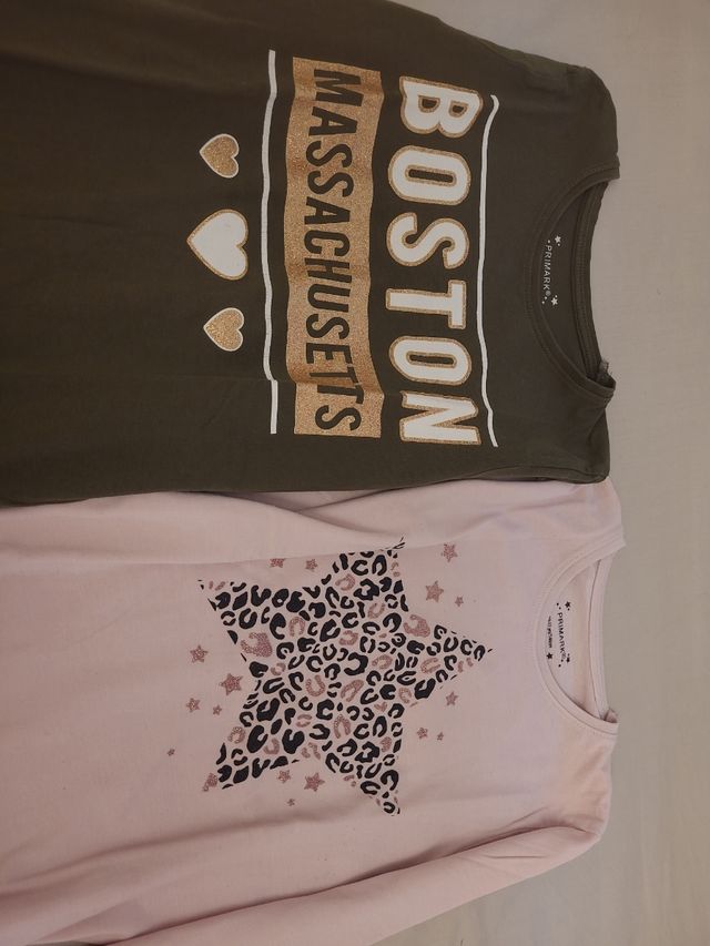 Lote 2 Camisetas Manga Larga Niña Talla 10