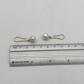 Pendientes de oro 18kt con perlas