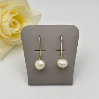 Pendientes de oro 18kt con perlas