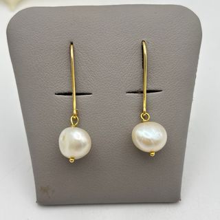 Pendientes de oro 18kt con perlas