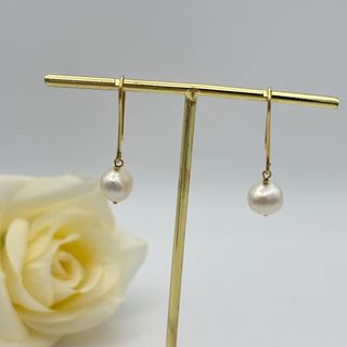 Pendientes de oro 18kt con perlas