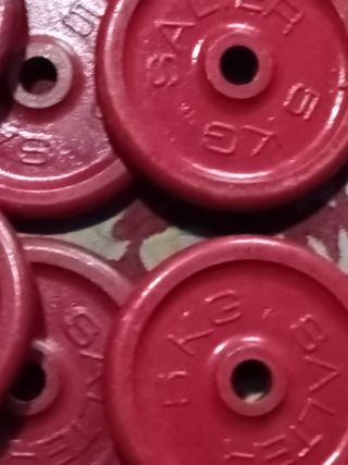 2 Discos de Pesas 5kg y 11lbs salter