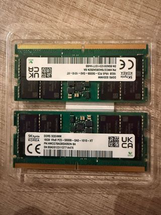 2x SK hynix Korea DDR5 16GB 5600MHz SODIMM