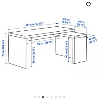 Mesa de escritorio Malm blanca ikea