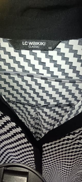 Camicia LC Waikiki Rombi Nero/Bianco M