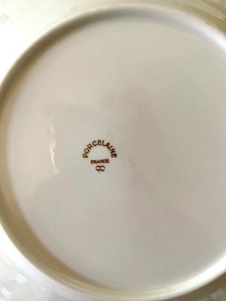 6  platos porcelana   Limoges escudos heráldicos