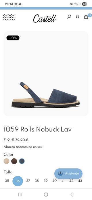 Sandalias Castell Negras Talla 36