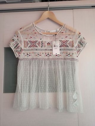 Blusa Sfera bordada Talla M